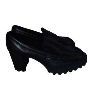 NEW H&M Chunky Heel grunge‎ combat Block Heel platform boots 37 Preppy Y2K 90s